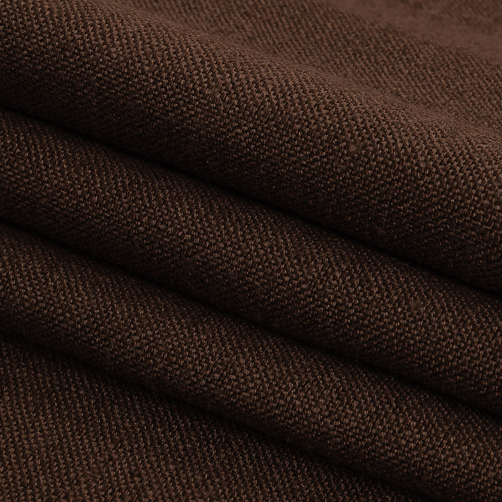 Polyester, Viscose and Linen Woven - Bark - British Imported Folded