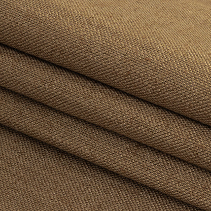 Polyester, Viscose and Linen Woven - Caramel - British Imported Folded