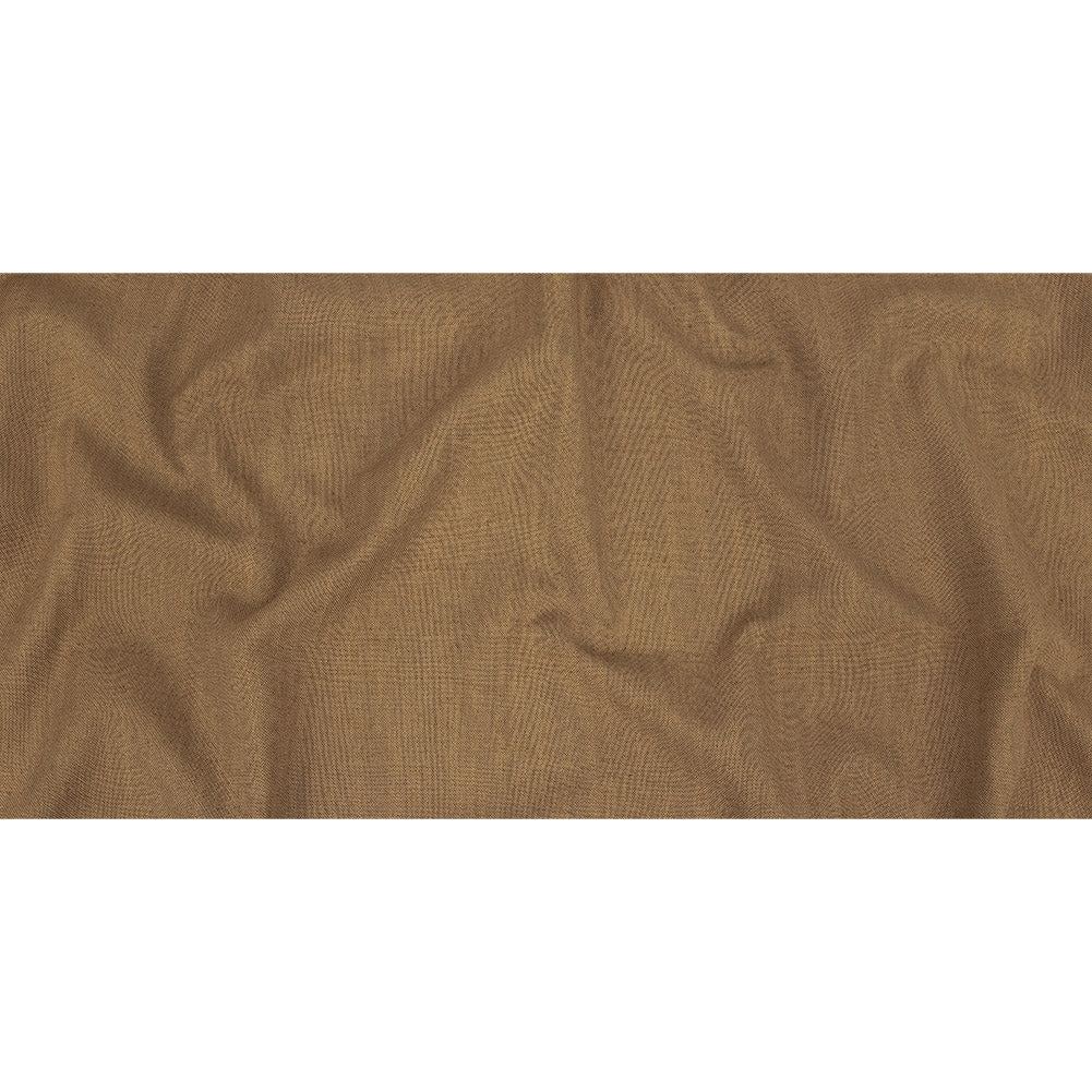 Polyester, Viscose and Linen Woven - Caramel - British Imported Full