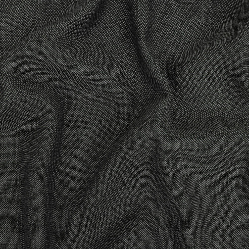 Polyester, Viscose and Linen Woven - Charcoal - British Imported