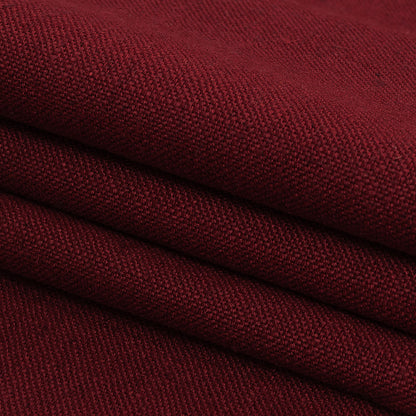 Polyester, Viscose and Linen Woven - Claret - British Imported Folded