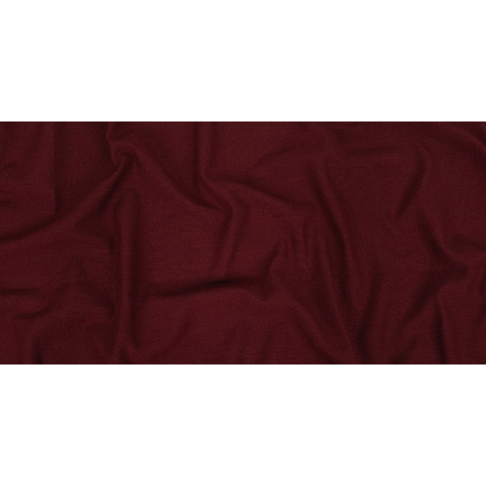 Polyester, Viscose and Linen Woven - Claret - British Imported Full