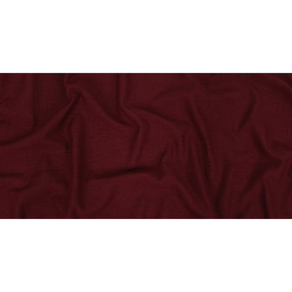 Polyester, Viscose and Linen Woven - Claret - British Imported Full