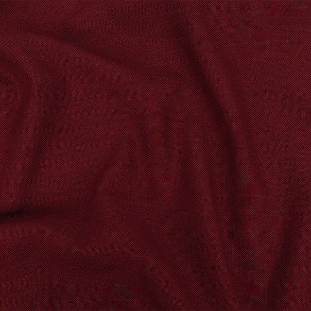 Polyester, Viscose and Linen Woven - Claret - British Imported