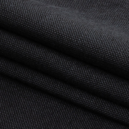Polyester, Viscose and Linen Woven - Ebony - British Imported Folded