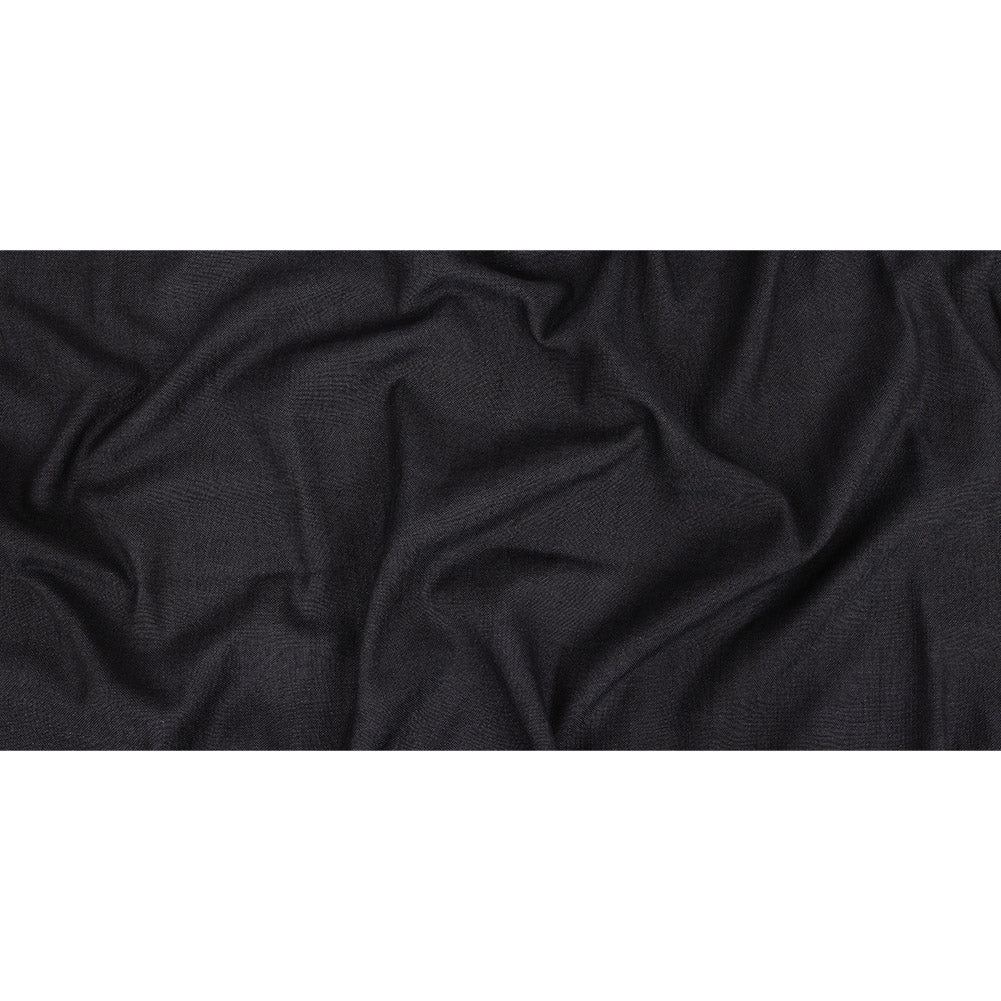 Polyester, Viscose and Linen Woven - Ebony - British Imported Full