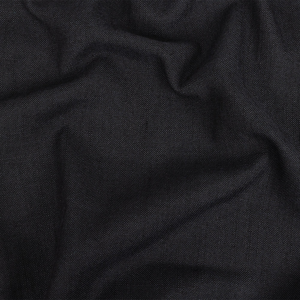 Polyester, Viscose and Linen Woven - Ebony - British Imported