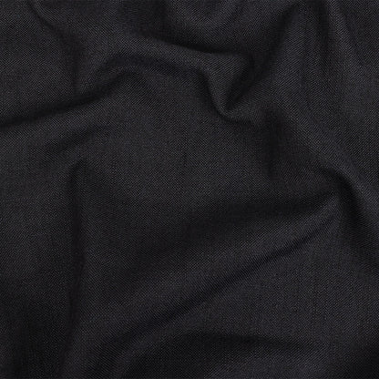 Polyester, Viscose and Linen Woven - Ebony - British Imported
