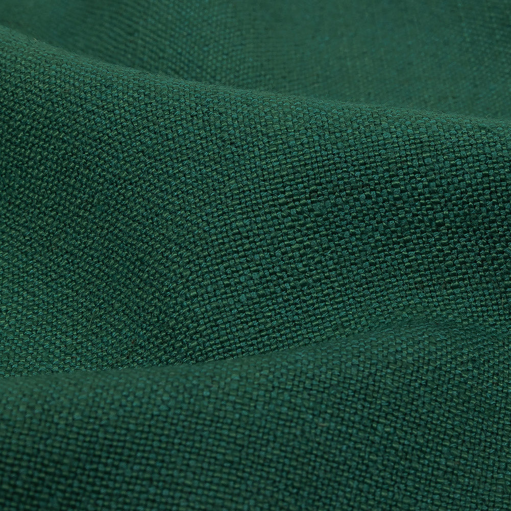 Polyester, Viscose and Linen Woven - Emerald - British Imported Detail