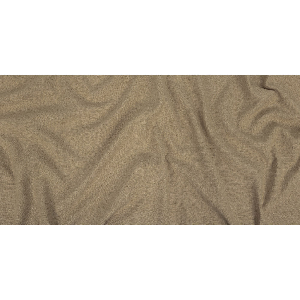 Polyester, Viscose and Linen Woven - Fawn - British Imported Full