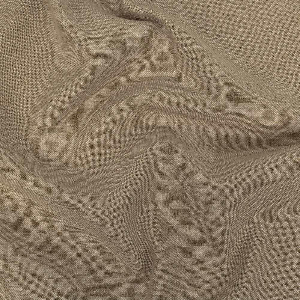 Polyester, Viscose and Linen Woven - Fawn - British Imported
