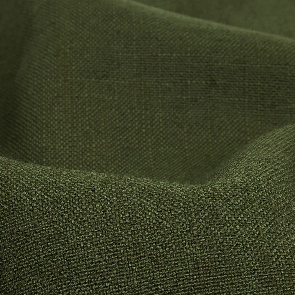 Polyester, Viscose and Linen Woven - Forest - British Imported Detail