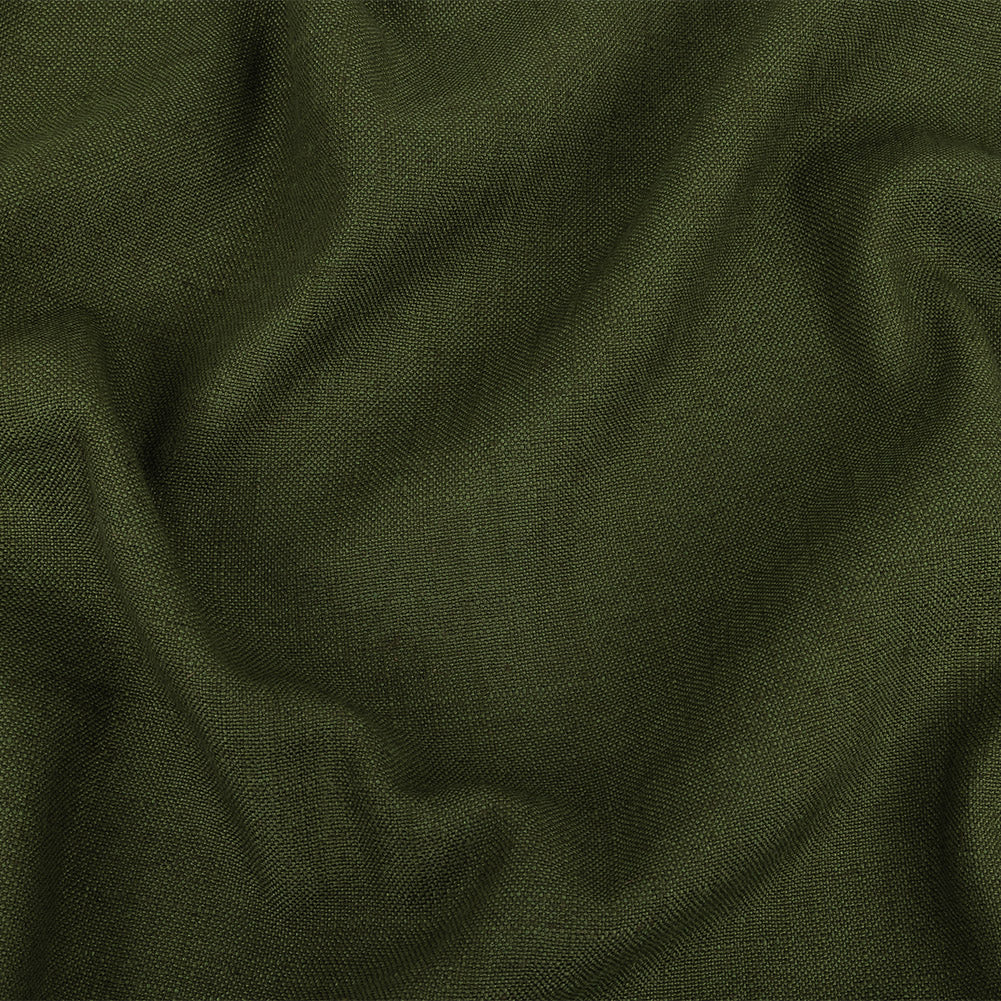 Polyester, Viscose and Linen Woven - Forest - British Imported