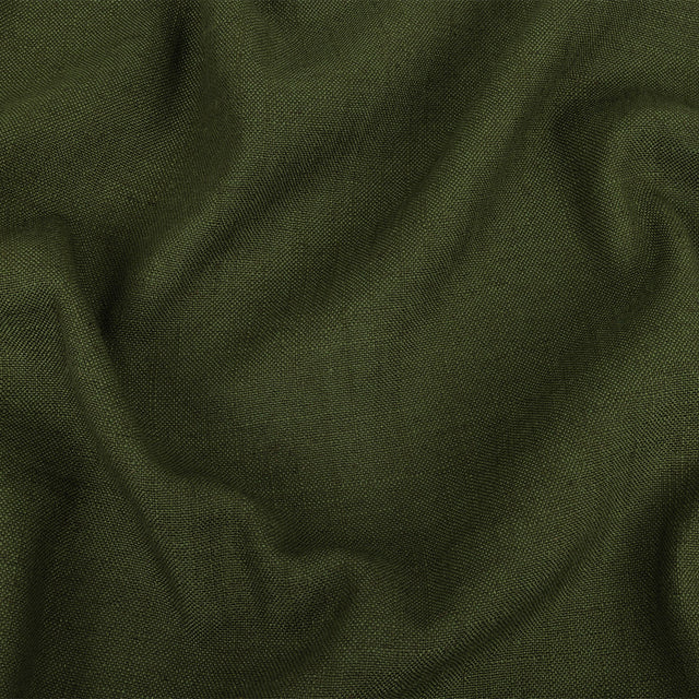 Polyester, Viscose and Linen Woven - Forest - British Imported