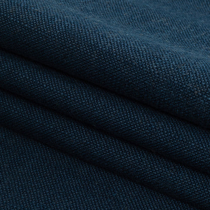 Polyester, Viscose and Linen Woven - Indigo - British Imported Folded