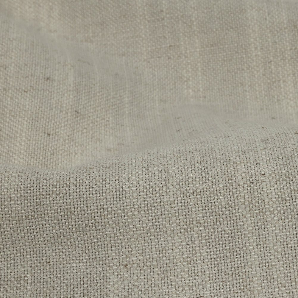 Polyester, Viscose and Linen Woven - Ivory - British Imported Detail