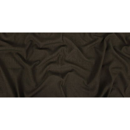 Polyester, Viscose and Linen Woven - Mocha - British Imported Full