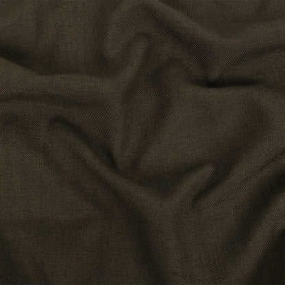 Polyester, Viscose and Linen Woven - Mocha - British Imported