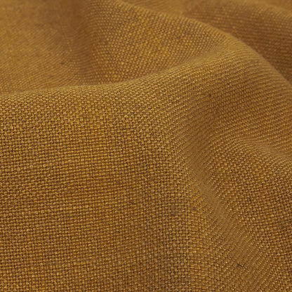 Polyester, Viscose and Linen Woven - Ochre - British Imported Detail