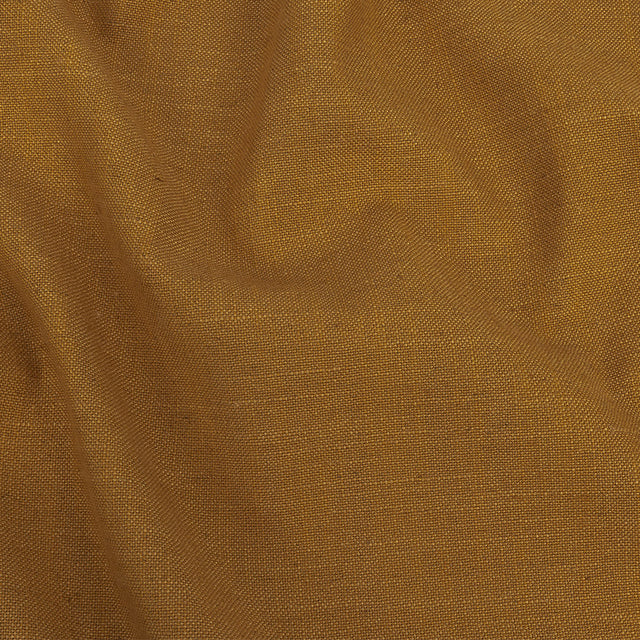 Polyester, Viscose and Linen Woven - Ochre - British Imported