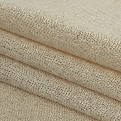 Polyester, Viscose and Linen Woven - Oyster - British Imported Folded