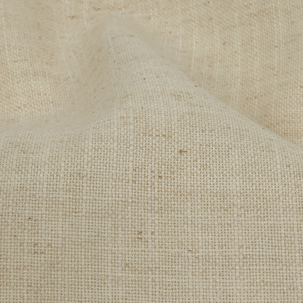 Polyester, Viscose and Linen Woven - Oyster - British Imported Detail