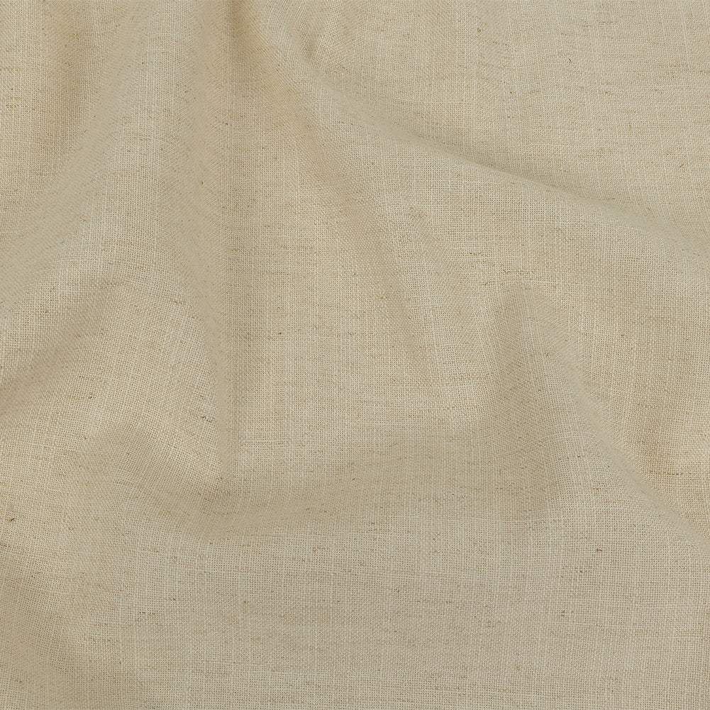 Polyester, Viscose and Linen Woven - Oyster - British Imported