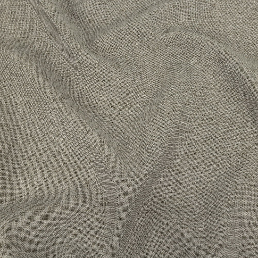 Polyester, Viscose and Linen Woven - Pebble - British Imported