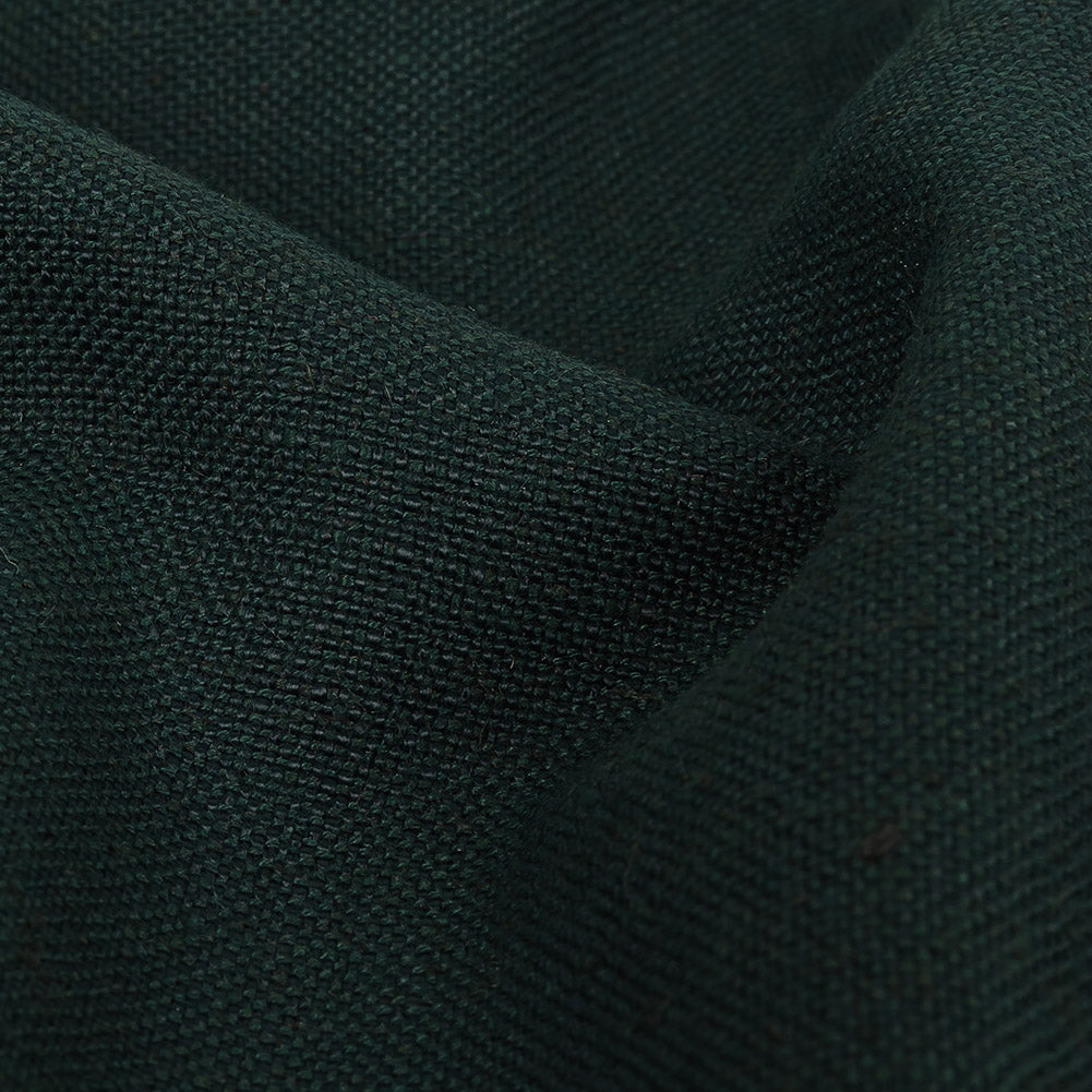 Polyester, Viscose and Linen Woven - Pine - British Imported Detail