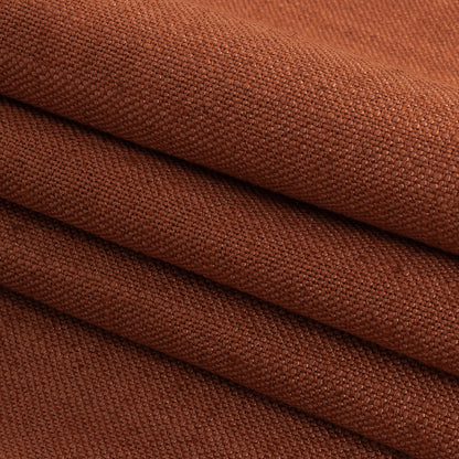 Polyester, Viscose and Linen Woven - Rust - British Imported Folded