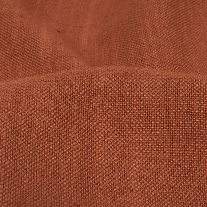 Polyester, Viscose and Linen Woven - Rust - British Imported Detail