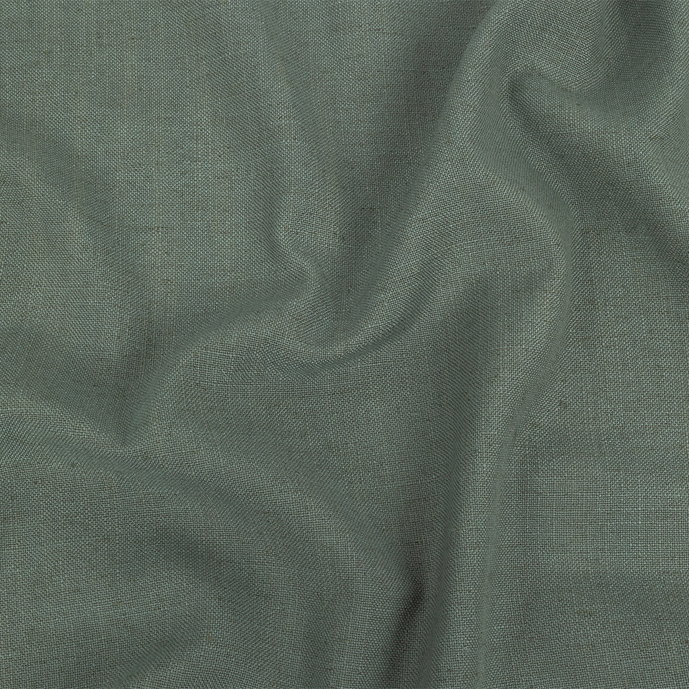 Polyester, Viscose and Linen Woven - Sage - British Imported
