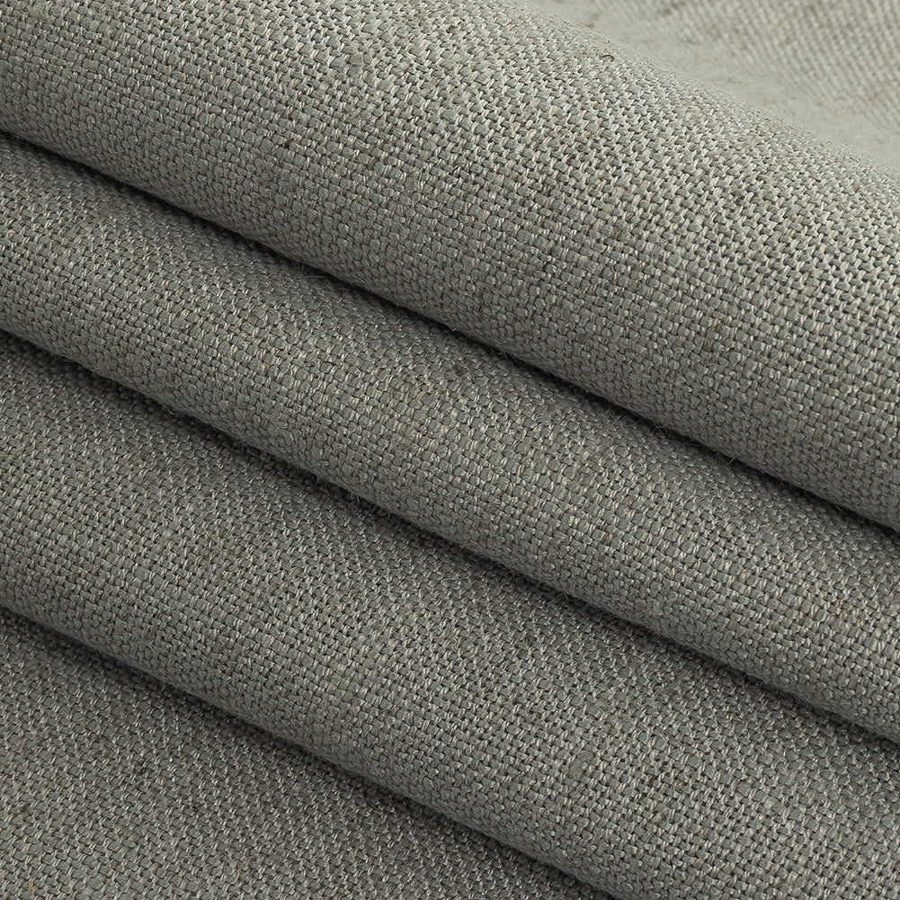 Polyester, Viscose and Linen Woven - Silver - British Imported Folded
