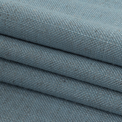 Polyester, Viscose and Linen Woven - Sky - British Imported Folded