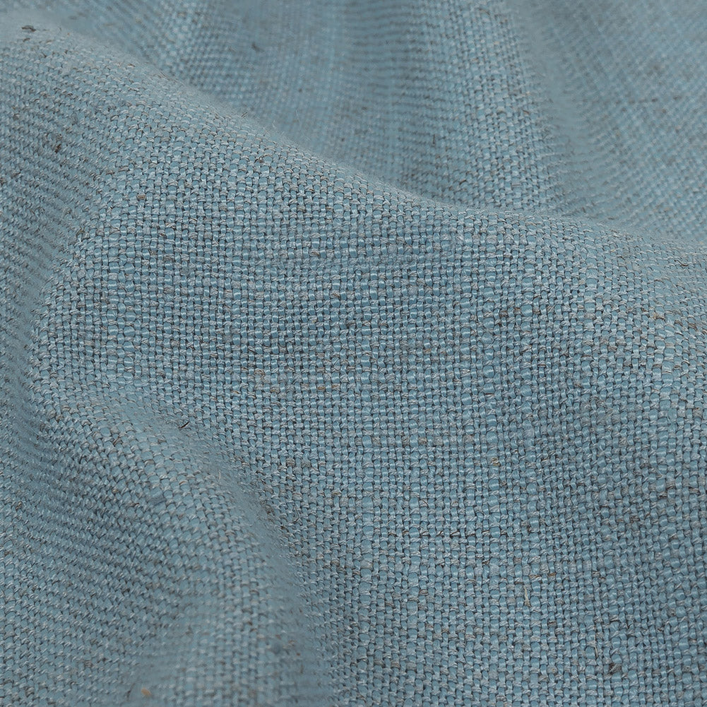 Polyester, Viscose and Linen Woven - Sky - British Imported Detail