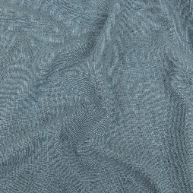 Polyester, Viscose and Linen Woven - Sky - British Imported