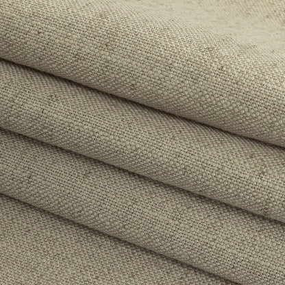 Polyester, Viscose and Linen Woven - Stone - British Imported Folded