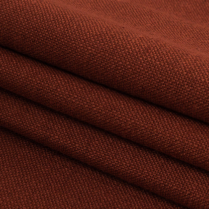 Polyester, Viscose and Linen Woven - Terracotta - British Imported Folded