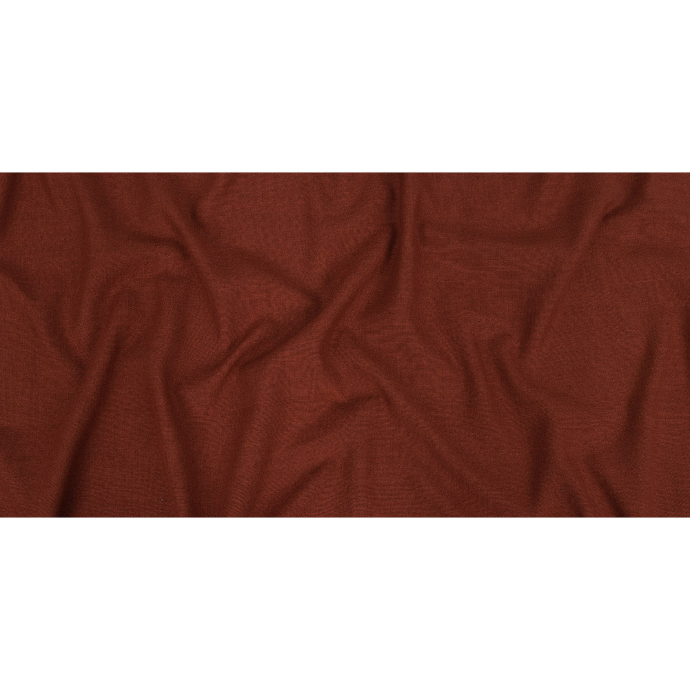Polyester, Viscose and Linen Woven - Terracotta - British Imported Full