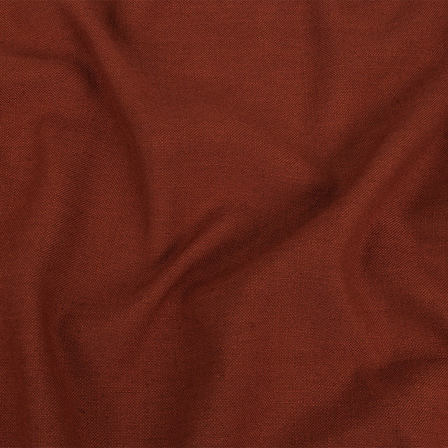 Polyester, Viscose and Linen Woven - Terracotta - British Imported