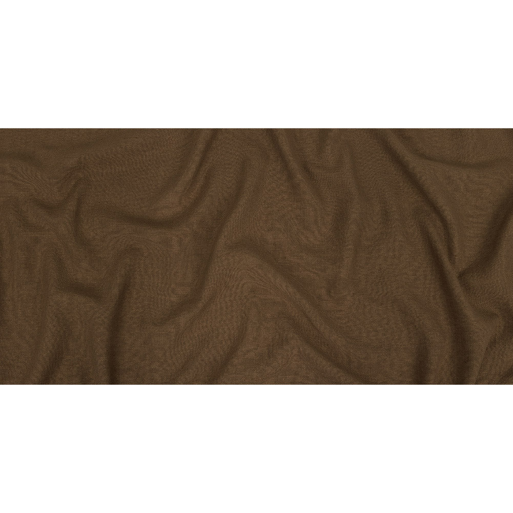 Polyester, Viscose and Linen Woven - Toffee - British Imported Full