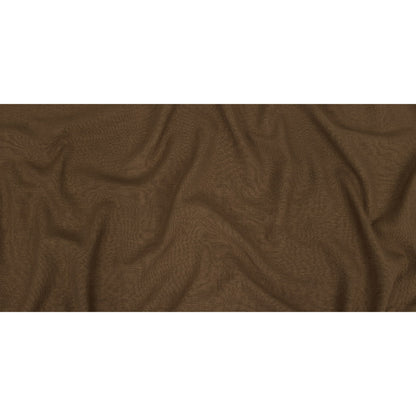 Polyester, Viscose and Linen Woven - Toffee - British Imported Full