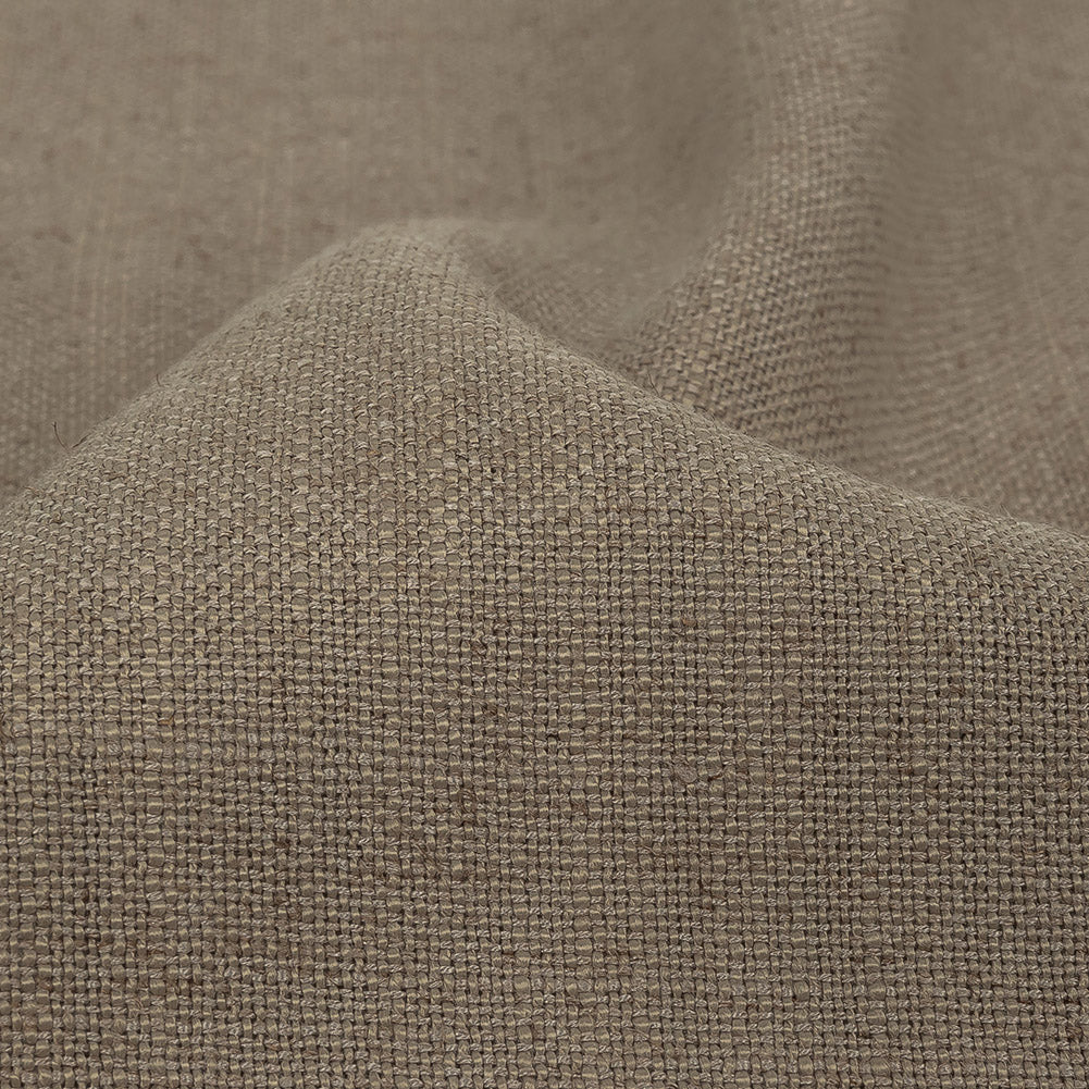 Polyester, Viscose and Linen Woven - Wheat - British Imported Detail