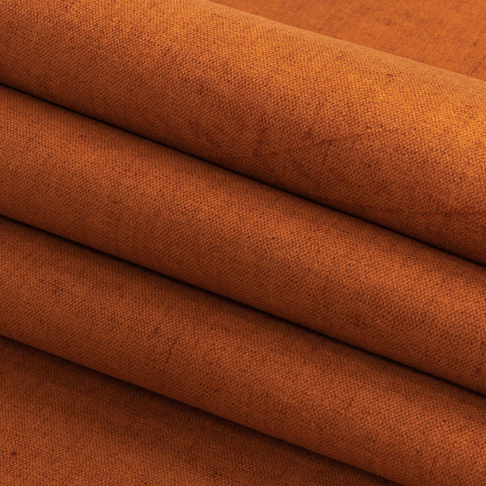 Polyester Microvelvet - Rust - British Imported Folded