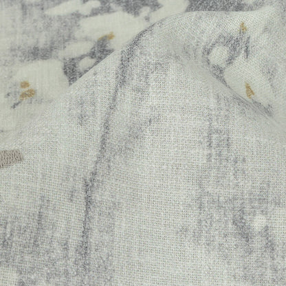 Printed and Embroidered Drapery Canvas - Pebble Floral - British Imported Detail