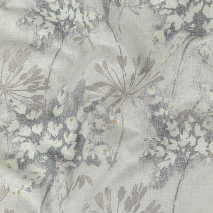 Printed and Embroidered Drapery Canvas - Pebble Floral - British Imported