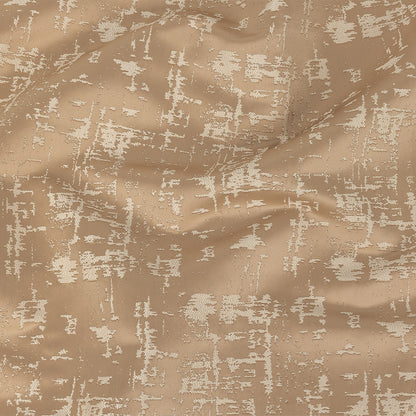 Satin-Faced Drapery Jacquard - Caramel Abstract - British Imported