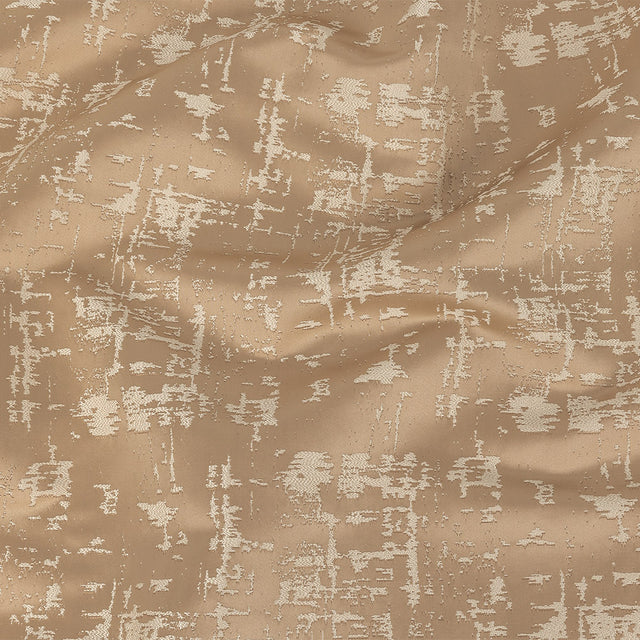 Satin-Faced Drapery Jacquard - Caramel Abstract - British Imported