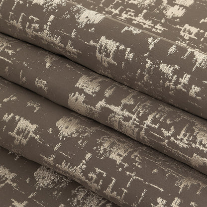 Satin-Faced Drapery Jacquard - Graphite Abstract - British Imported Folded