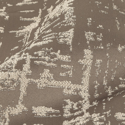 Satin-Faced Drapery Jacquard - Graphite Abstract - British Imported Detail